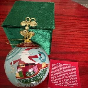 Pier One Imports Li Bien Santa and His Sleigh 2011 Holiday Christmas Ornament